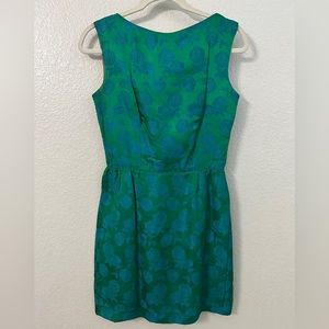 Vintage Green floral dress 50s 60s style sleeveless